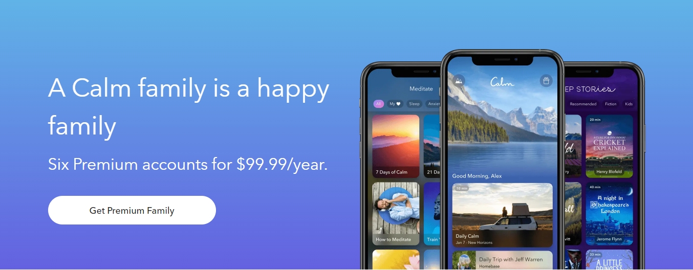 Calm Premium Family Plan