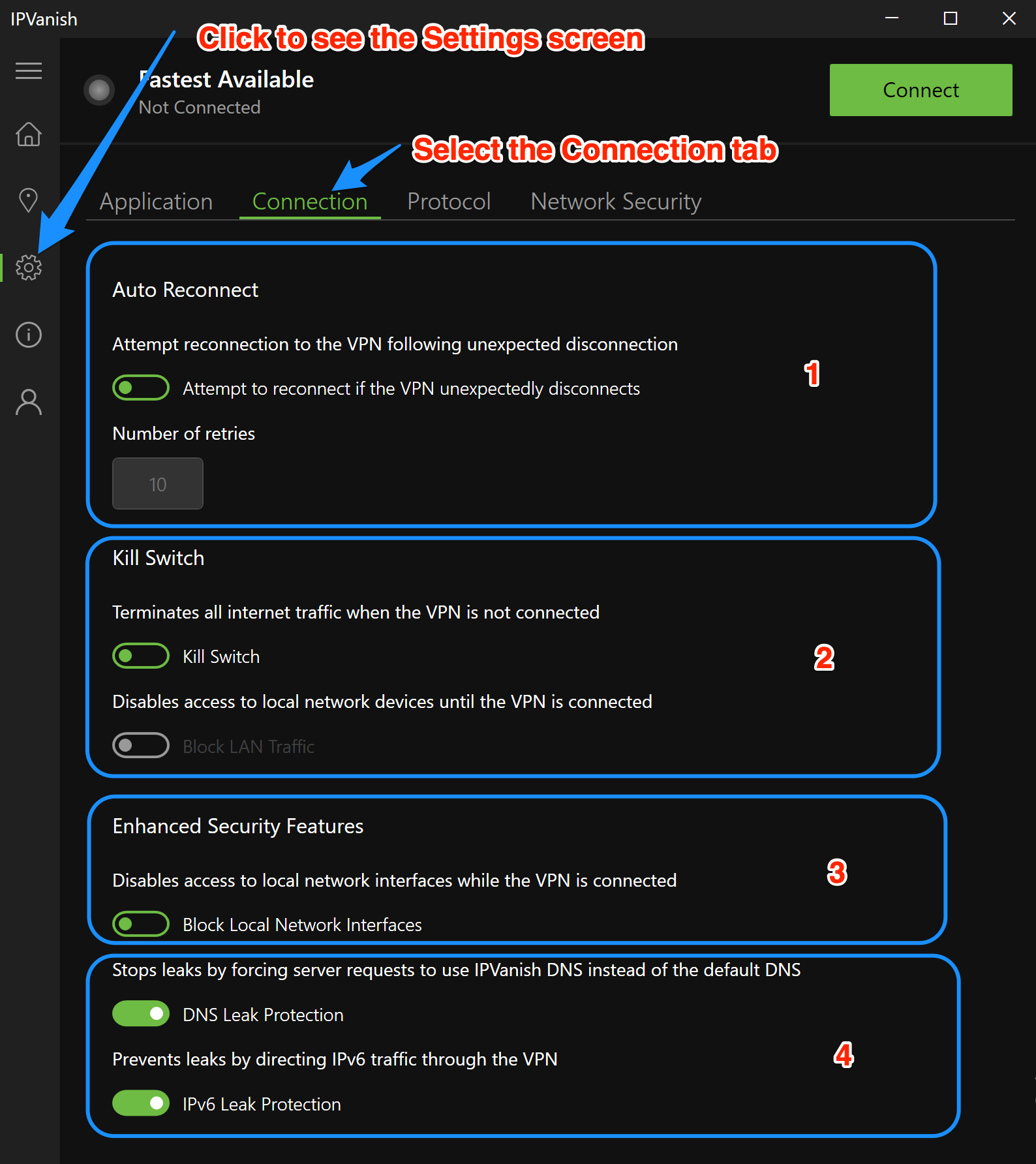 Configuring-IPVanish-Connection-Settings