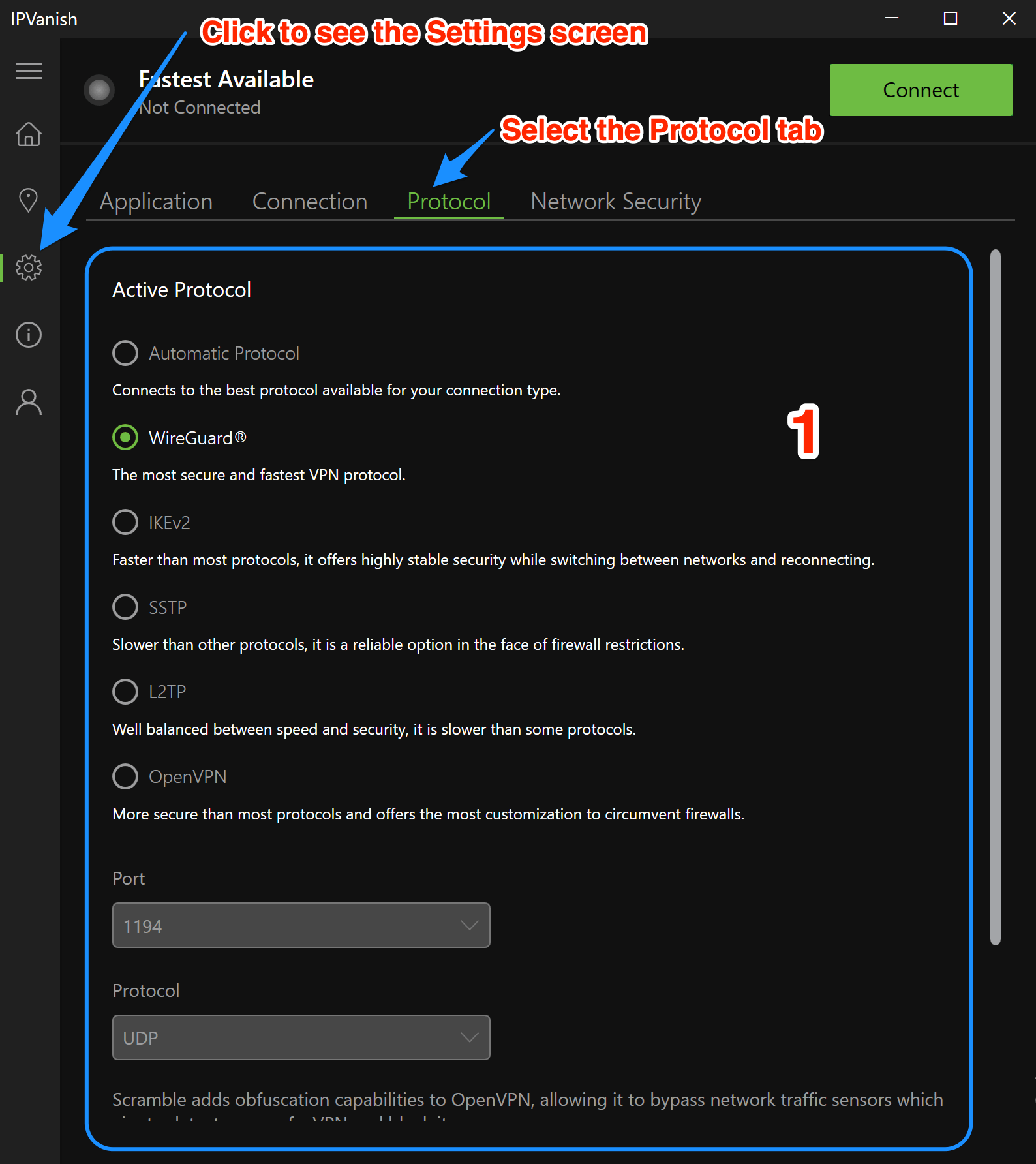 Configuring-IPVanish-Connection-Settings