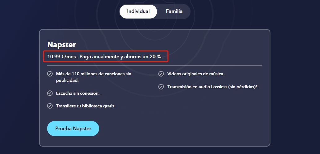 Piano-Subscription-Napster-Individual