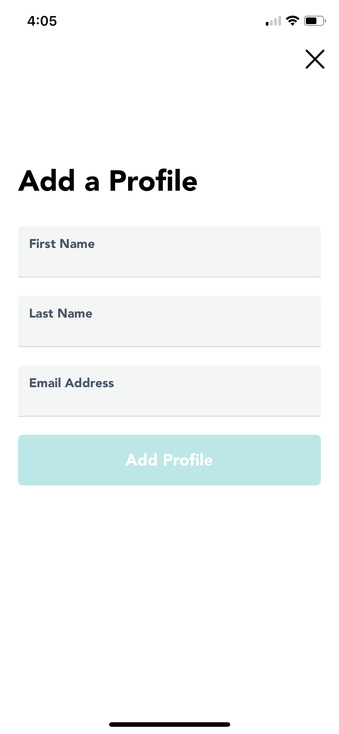 ajouter des détails sur le profil, y compris le nom et l'e-mail sur l'application Gaia