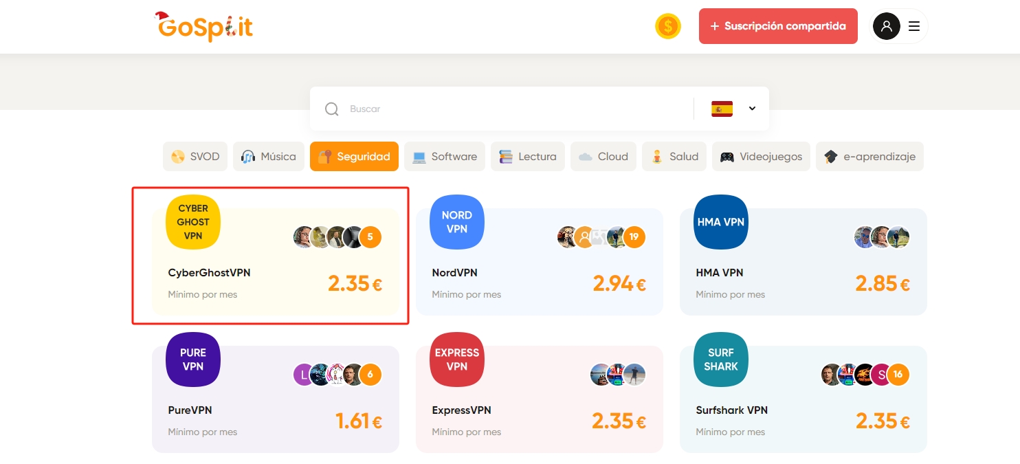 compartir-la-suscripción-CyberGhost-a-través-de-GoSplit