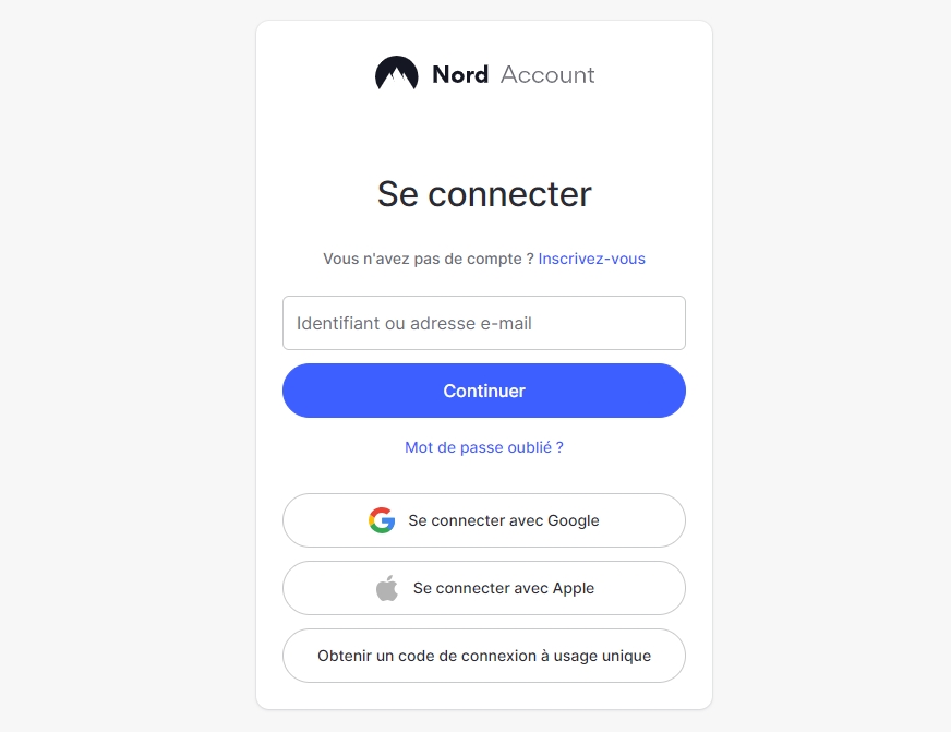 se connecter au compte Nord