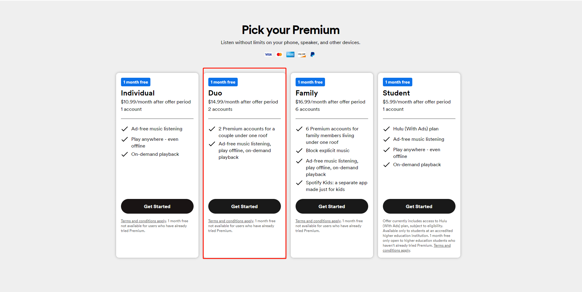 how to upgrade to spotify duo