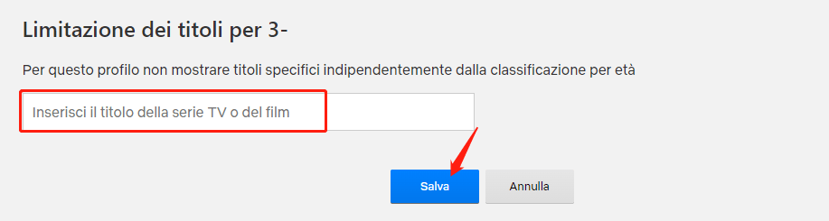Restrizioni sui titoli Netflix