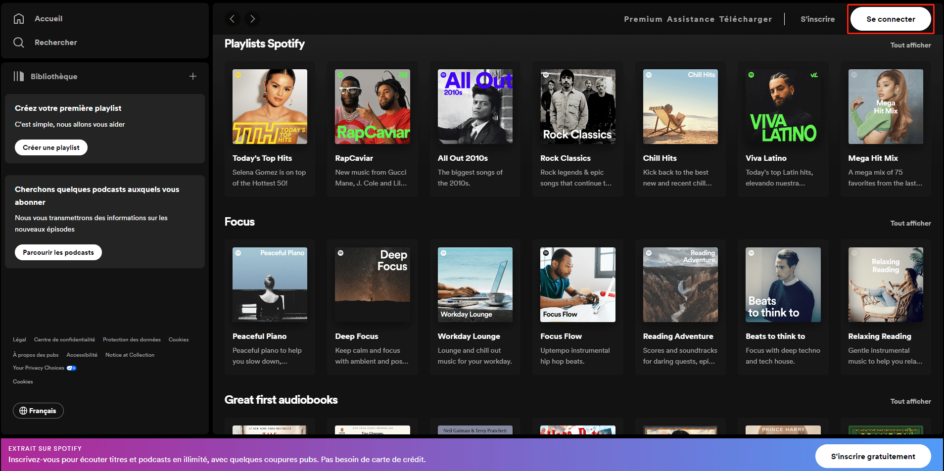 Se connecter Spotify