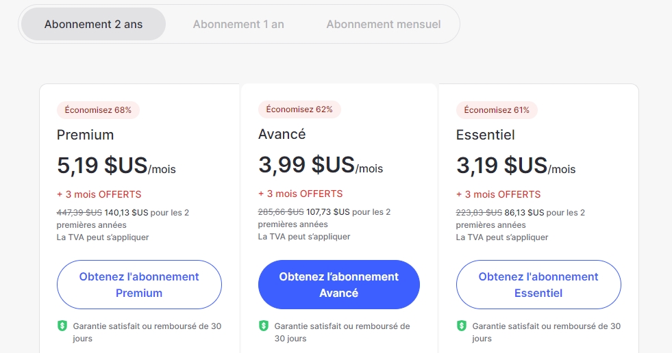 Forfait NordVPN de 2 ans