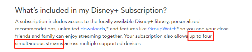 how many people can watch disney plus at once