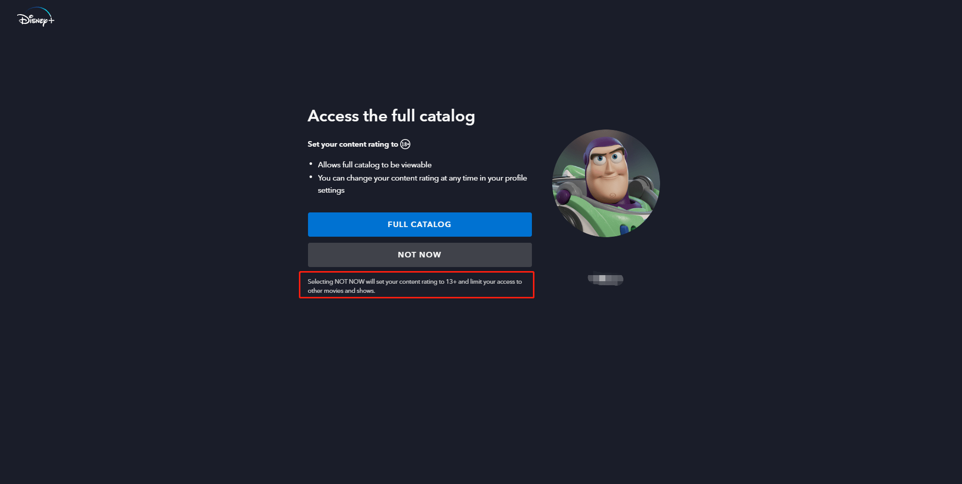 access the catalog on disney plus profile