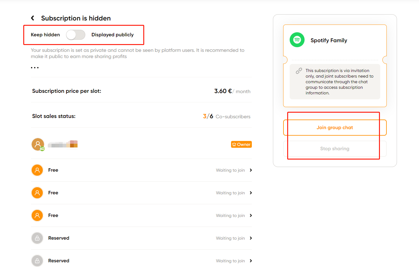 manage your Spotify subscription