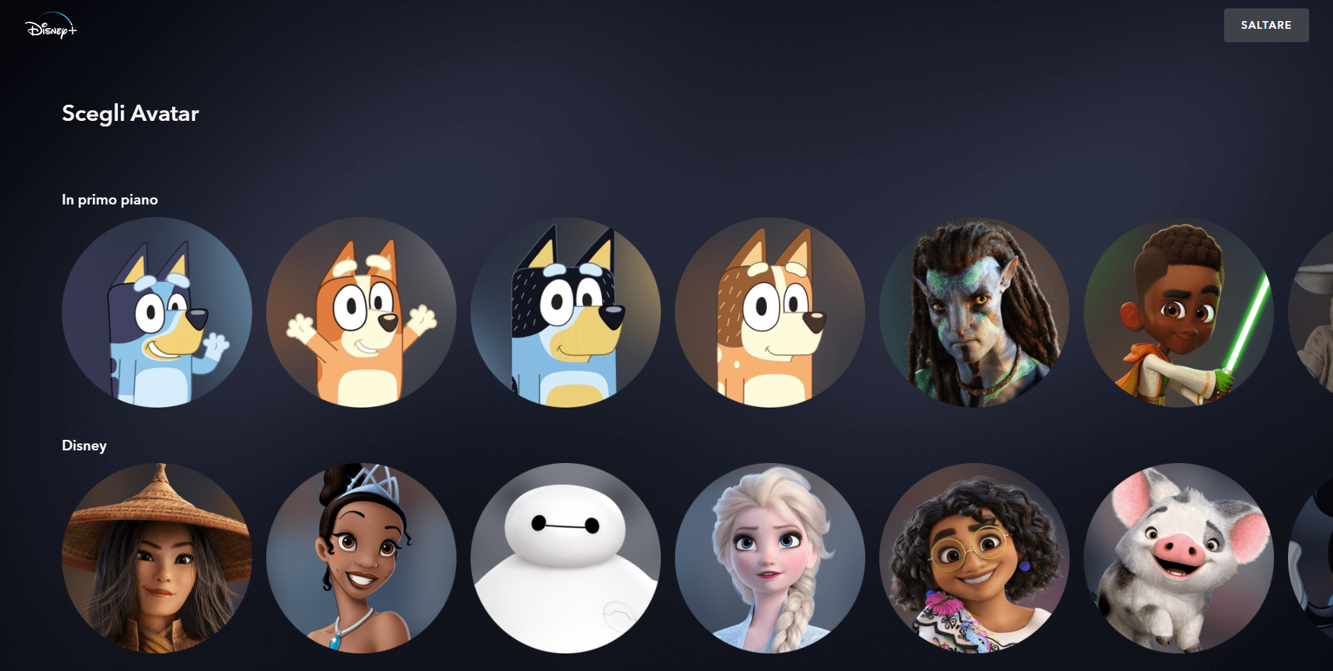 choose an avatar for profiles