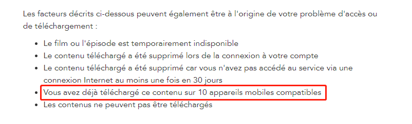 ce contenu sur 10 appareils mobiles compatibles
