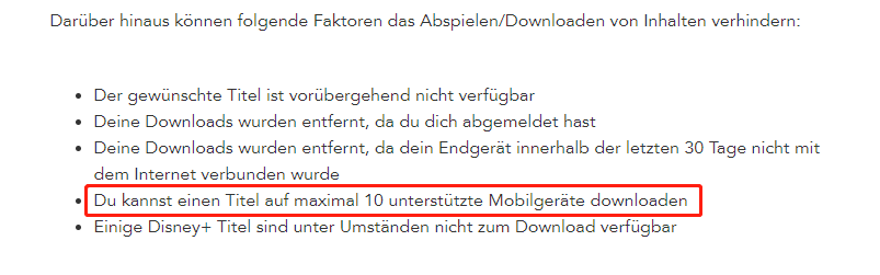 maximal 10 unterstützte Mobilgeräte