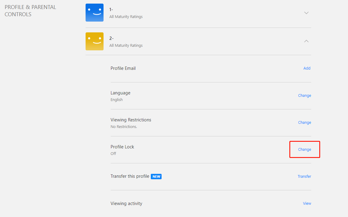 Netflix Profile Lock