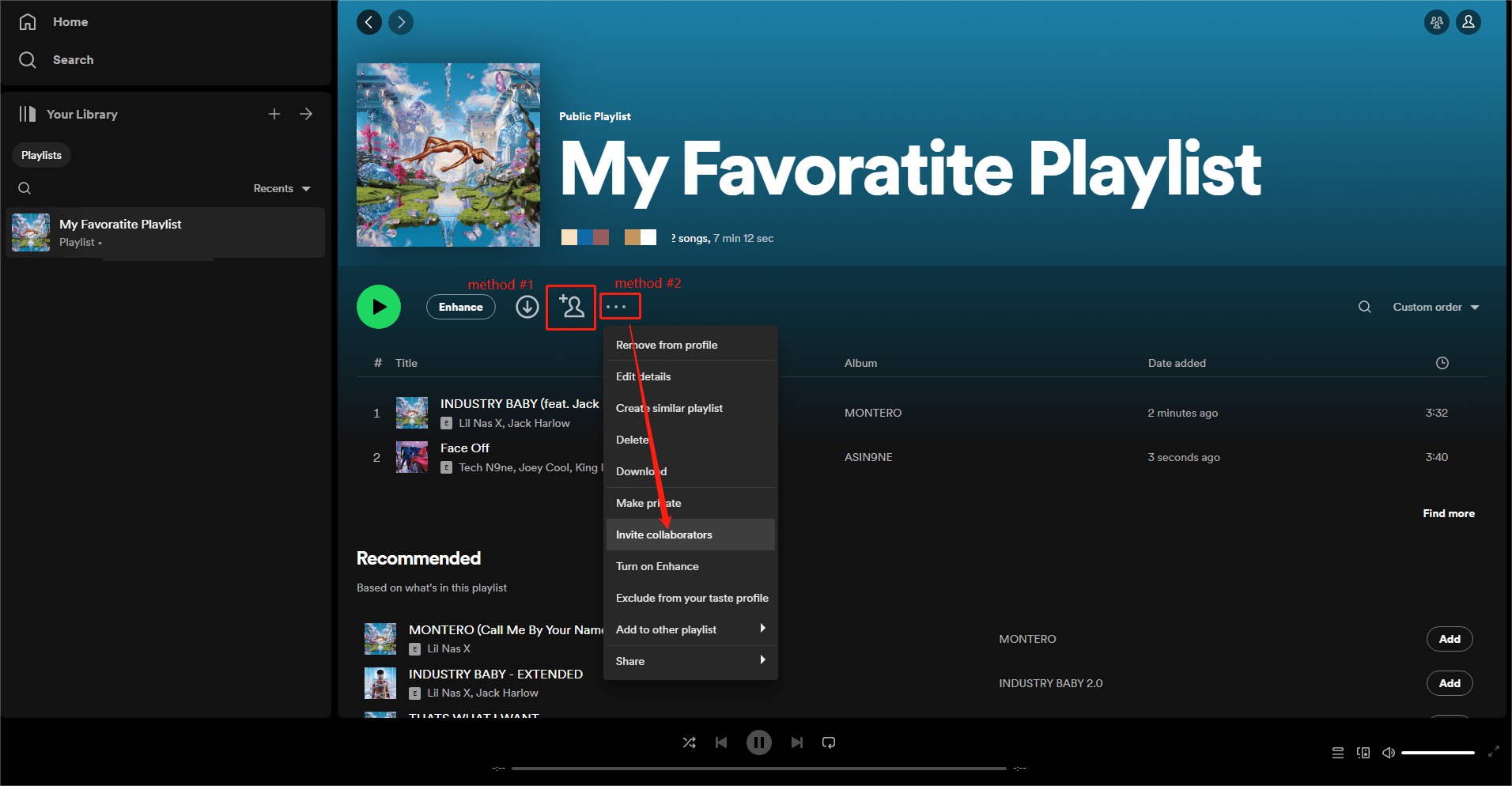 cómo invitar a colaboradores a la lista de reproducción de Spotify