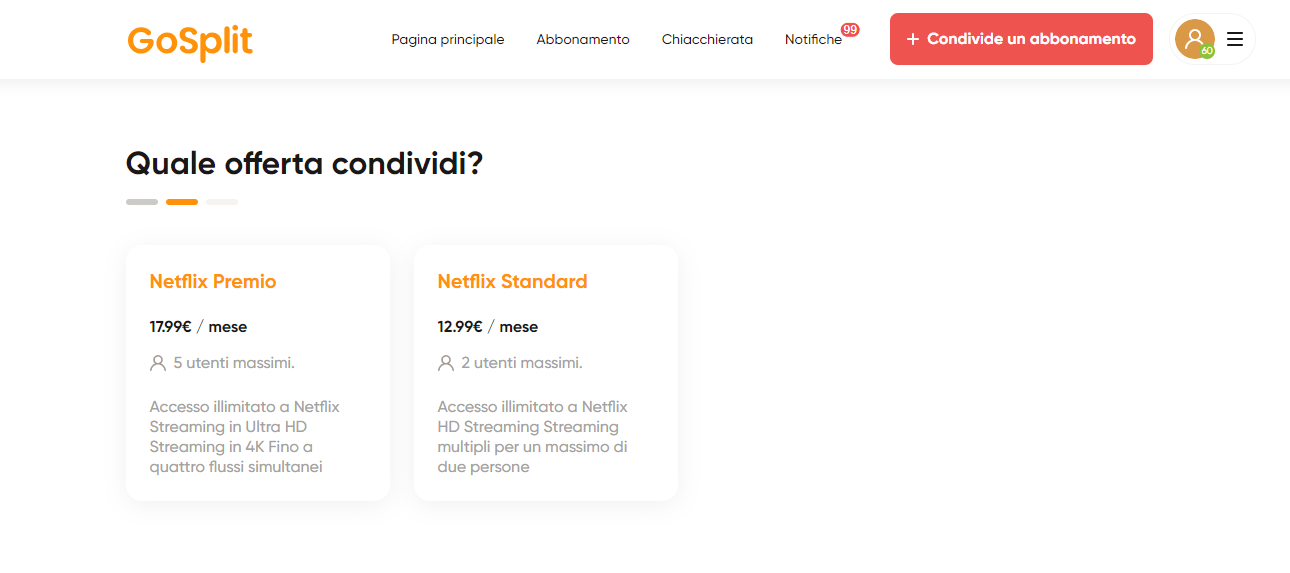 abbonamenti netflix condivisi
