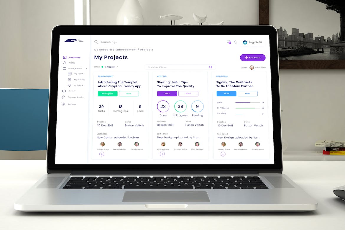 creare e gestire il progetto