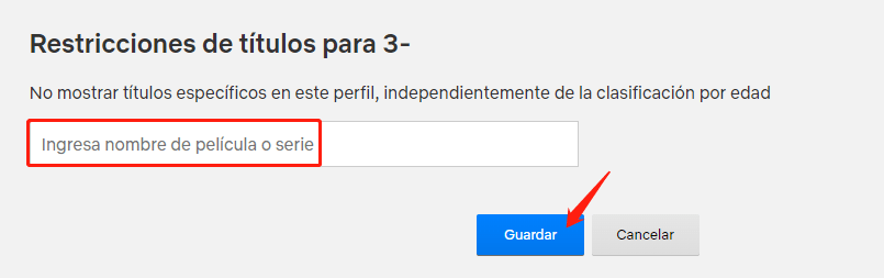 Restricciones de títulos de Netflix