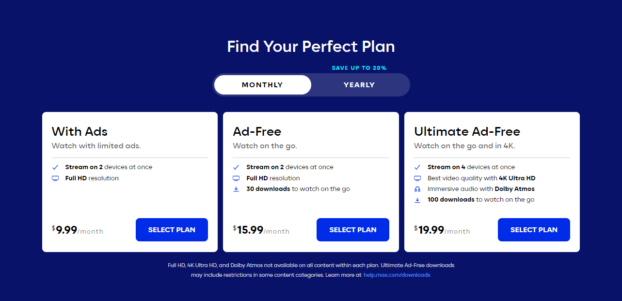 hbo max plan cost