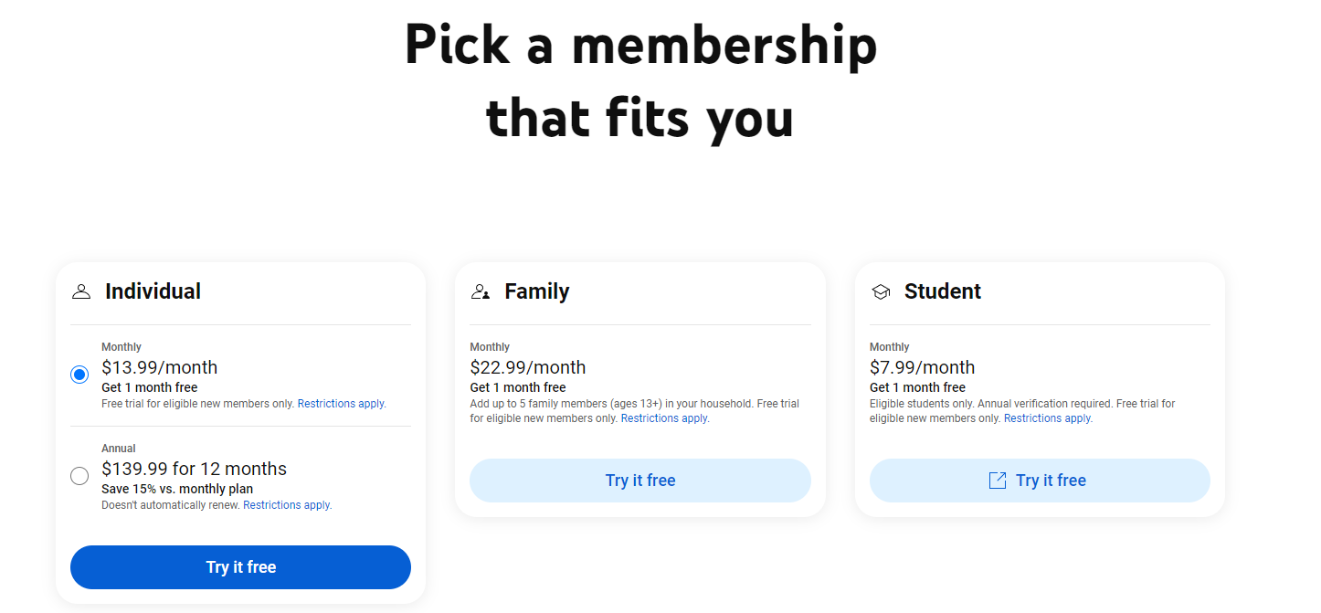 how much does youtube premium family plan cost 2023