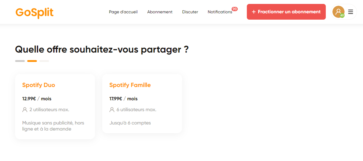 partager son compte spotify