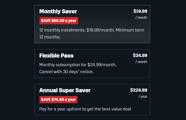 DAZN Subscription Plans