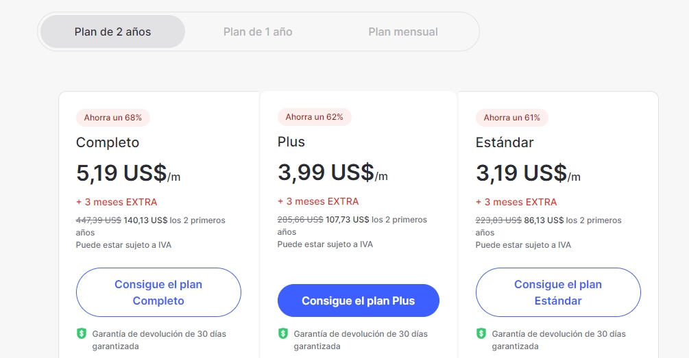 Plan NordVPN de 2 años