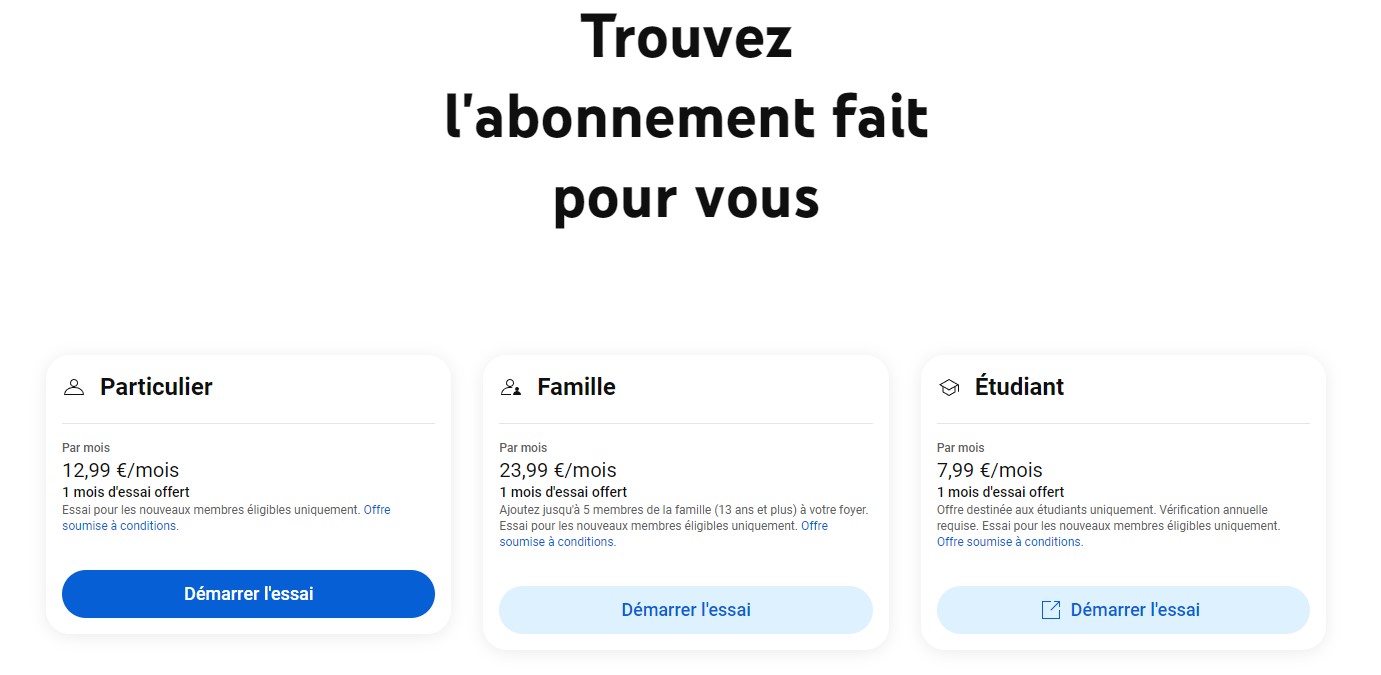 combien coûte le forfait familial youtube premium 2023