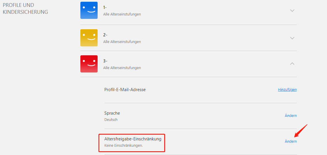 Ändern Sie die Netflix-Anzeigebeschränkungen