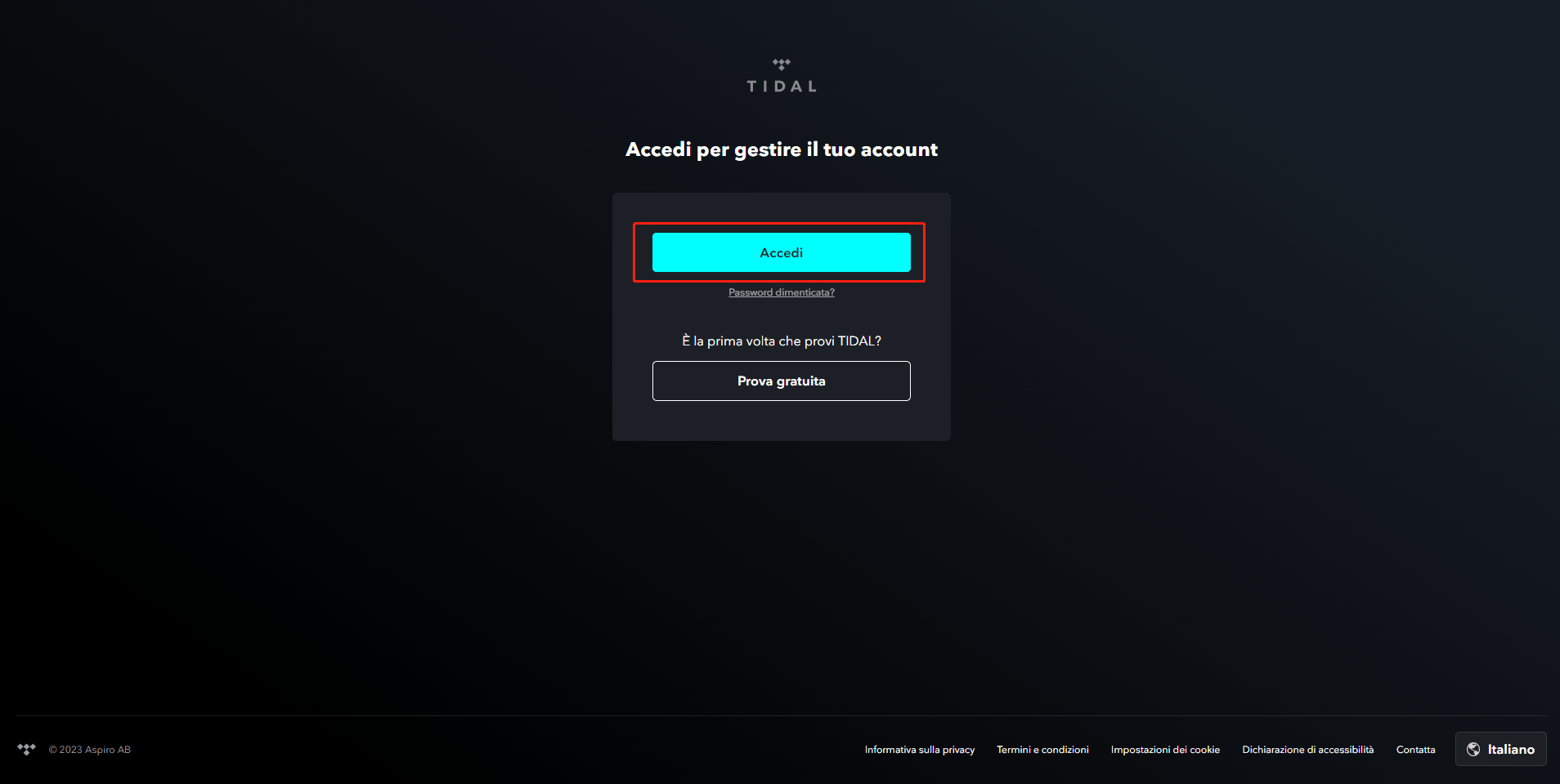 tidal-accedi